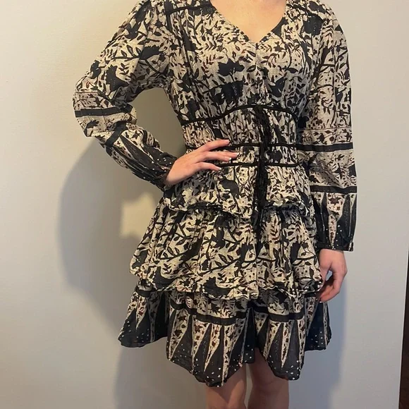 RUFFLE BOHO DRESS - Picture 4 of 9